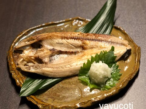 フライパンでホッケの開きの酒蒸し焼き